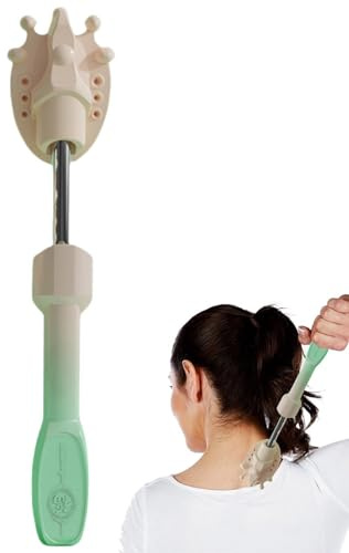 Rascador de espalda extensible, rascador de espalda para mujeres, rascador automático para picazón de espalda con mango retráctil, cepillo eléctrico portátil para piernas y espalda, hombres y mujeres