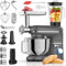 Fentic 6 in 1 Impastatrice Planetaria – 2000W – Con Tritacarne, Frullatore da 1,5L, Tagliaverure, Accessori Extra – Robot da Cucina con Ciotola 6.2L, Frusta, Gancio Impastare, Mescolatore (Antracite)