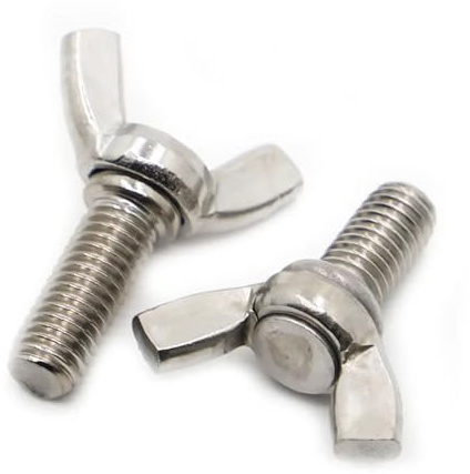 KSeSii 1 à 5 boulons à Oreilles, vis Papillon en Acier Inoxydable 304 M3 M4 M5 M6 M8 M10, vis à tête Papillon DIN316(25mm,M4 5pcs)