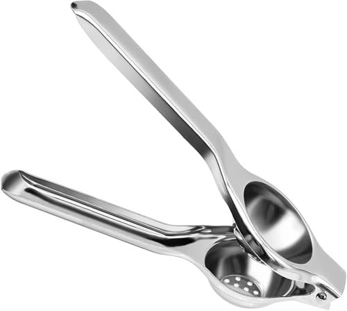 VIER - Exprimidor de cítricos en acero inoxidable 18/10 (304) Para limon Naranjas,granadas,etc. Manual 7 cm de Diámetro. Para Restaurante, Cocina, Bar, Anticáustico