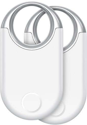 Air Tracker Tags Bluetooth Item Finder 2 Pack, Smart Tags Compatible with Apple Find My APP (iOS Only), 100dB Beep, Replaceable Battery, Item Finder and Locator for Keys/Luggage/Bags/Wallets etc.