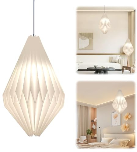 Kreativpapier Lampenschirm Papier,Origami Design Papier Lampenschirm,Moderner Lampen Schirm Rund für Hängelampe,für Wohnzimmer,Schlafzimmer
