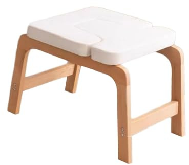 Yoga Headstand Stool,Yoga Inversion Chair,Wood Frame and PU Pads,330 Lbs Capacity for Strength Balance Training(Color2)