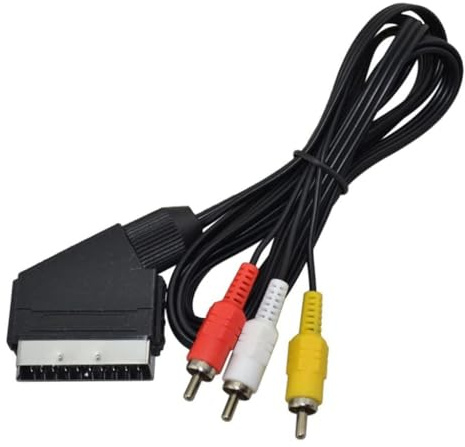 Elnwnnkc Câble péritel 1,8 m vers 3 câbles vidéo pour accessoires de jeu de câbles