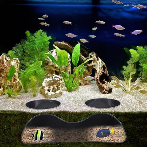 LQMBABY Aquarium Cave - 2-Hole Underground Tunnel Fish Calm + Clear View | Under Gravel Fish Hideout | Fish Tank Decor for Corydora/Pleco, Ideal for Breeding & Viewing Shrimp