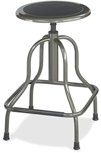 Safco Products Diesel Extended-Height Stool 6665, Industrial Style, Steel Frame, Padded Seat, Height-Adjustable