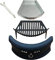 Complete Cast Iron Fire Set. Comprising of Grate Ashpan & Lifting Tool & Bowed Front Fret Black 16