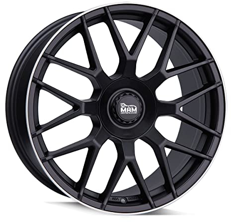 MAM Felgen GT1 Llantas de aleación de 19 pulgadas 9,5J 5/112 ET30 66,6 mate negro LIP POLISH