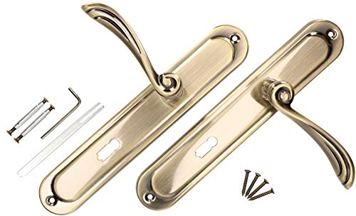 KOTARBAU® ZnAl Kit de poignée de porte 72 mm BB plaque longue patine universelle moderne