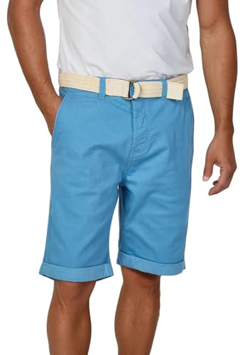 riverso Kurze Hosen Herren Sommer Chino Shorts mit Gürtel Regular Fit | RIVHenry Bermuda Stretch Blau Navy Rot Grün Orange Beige Grau 30 31 32 33 34 36 38 40 42 44 46