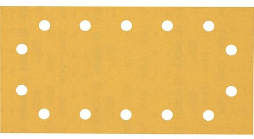 Bosch EXPERT C470 Schleifblatt, 115x230mm, K240, 14 Löcher, 50-tlg. | für Farbe auf Holz, Hartholz, Ø 115x230 mm, Körnung 240, Professional Zubehör Schwingschleifer