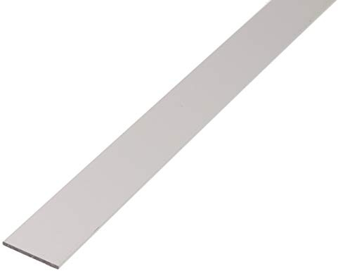 Alberts 497873 Flachstange | Aluminium, silberfarbig eloxiert | 1000 x 15 x 2 mm | 12er Set