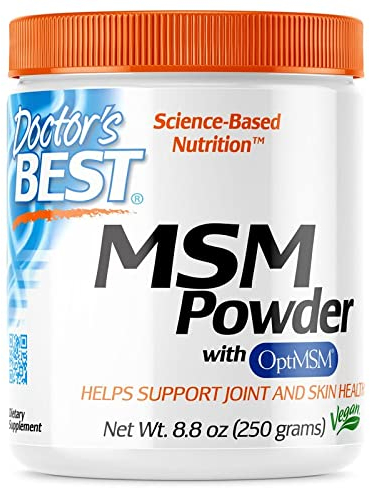 Doctor's Best, MSM Powder mit OptiMSM, 250g veganes Pulver, Laborgeprüft, Glutenfrei, Sojafrei, Vegetarisch