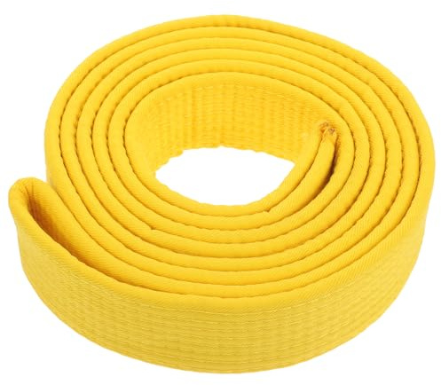 Happyyami Cinturón de Clasificación de Taekwondo Cinturón de Karate Y Judo para Práctica de Enseñanza Cinturón de Color para Artes Marciales Amarillo