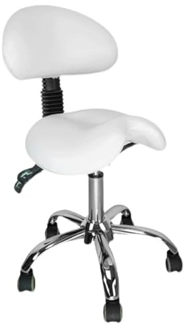 SJHPZG Ergonomischer Sattelhocker mit Rückenstütze und Rädern, hydraulischer Salonstuhl, Rollhocker, Verstellbarer Drehstuhl, Dentalhygieniker-Sattelstuhl, individuelle Farben