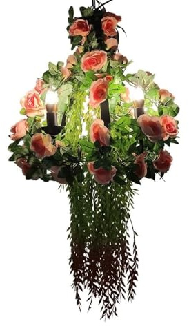 Lámpara colgante de planta verde, iluminación industrial colgante, luminaria de suspensión creativa for sala de estar, cocina, comedor, dormitorio