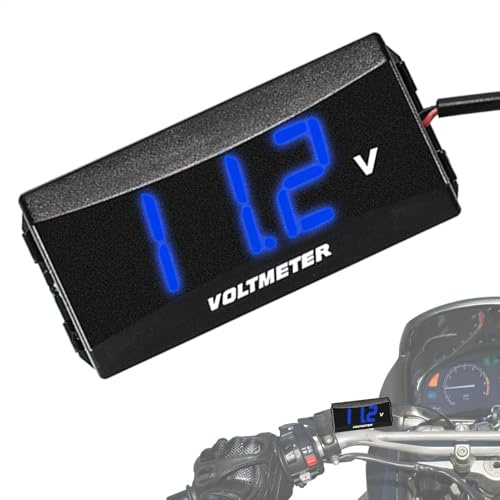 Misuratore di tensione per auto - Voltmetro per display a LED con misuratore di batteria da 12 V impermeabile | Misuratore di tensione di tensione digitale resistente alle intemperie per il più grande