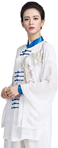 TaiChi Uniform,Tai Chi Clothing, Women's Tai Chi Uniform Clothing, 3 Pieces Qi Gong Martial Arts Suits Breathable Wing Chun Shaolin Kung Fu Taekwondo Training Cloths Apparel(#5_L)