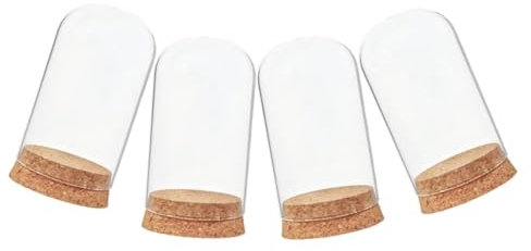 PHENOFICE Campana De Vidrio Mediana Rosa De Cristal Cubierta De Vidrio Transparente Decoración De Hogar Paisaje