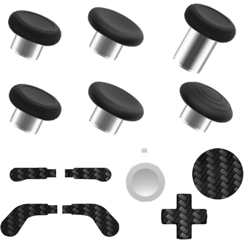 Elite Series 2 Controller Accessories Kit - Thumbsticks, D-Pads and Trigger Paddles with Storage Case for Elite Series 2 Core (Carbon Fiber)