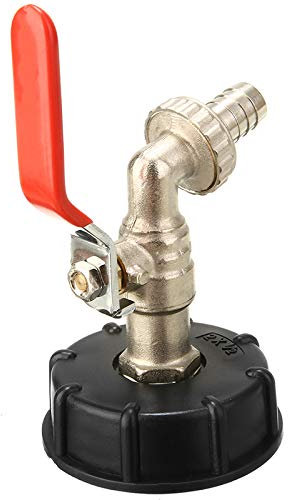 DLZFUDTY Rubinetto per Serbatoio,Rubinetto per Tanica Adattatore di Serbatoio S60x6 in Ottone Tap 1 / 2inch Valvola di Ricambio Valvola di Ricambio per i connettori di Acqua da Giardino