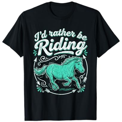I'd Rather Be Riding Miniature Horse Pony Lover Dressage T-Shirt