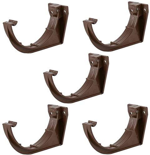 Brown Round Gutter - Fascia Brackets x 5 - Gutter Accessories