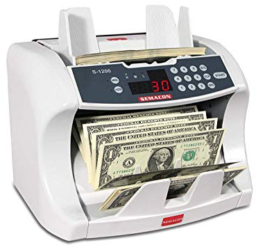 Semacon S-1200 Series 1200 Bank Grade Currency Counters with SmartFeed Advanced Banknote Feed System Technology, Speed Up to 1600 Notes Per Minute