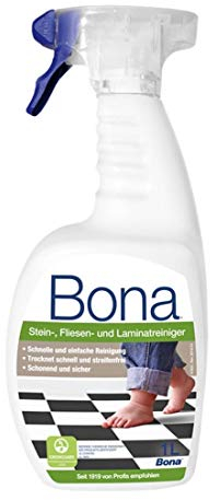 Bona Bodenreiniger, Stein Fliesen und Laminatreiniger, Laminatreiniger Spray 1 L, Laminatreiniger streifenfrei, Laminatreiniger mit Versiegelung