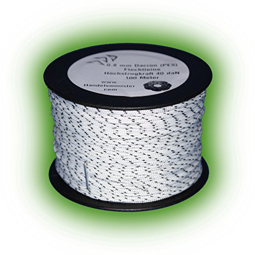 Handelsminister.com 0,8mm Drachenschnur Dacron für Thermikschnüffler 100m 200m 300m 400m 500m Schnur 40daN für Einleiner PES