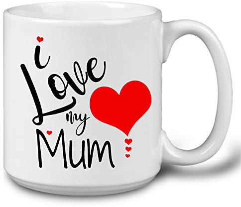 GOPERSONALISED Gifts for Mum - Personalised Jumbo 20oz I Love My Mum Mug Coffee Cup - Great Mummy Mum Gifts for Mother’s Day Birthday Christmas from Son Daughter