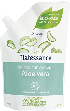 Natessance Éco-Pack gel douche vivifiant Aloe Vera bio 650ml