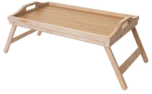 Tablett HWC-B88AM, Serviertablett Holztablett Frühstückstablett Dekotablett, Bambus 21x64x30cm