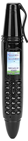 Mini Teléfono Celular con Bolígrafo, Pantalla Pequeña de 0,96 Pulgadas, Marcador Bluetooth, Soporte para Teléfono Móvil, Tarjeta de Memoria gsm Dual SIM 32G, Bolígrafo Recargable,