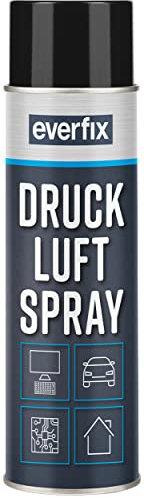 EVERFIX Druckluftspray (500 ml) Druckluft Spray zur Reinigung von PC, Tastaturen - Laptop Cleaning Spray