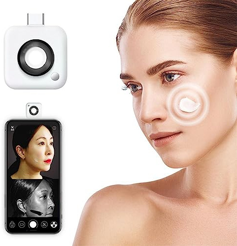 Cámara UV portátil, cámara UV para prueba de protección solar, cámara UV de visualización inteligente para protección solar facial y detección de eliminación de maquillaje, mini dispositivo de type-C