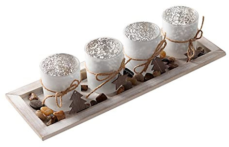 HEXEH Kerzenhalterhalter Kerzenhalter-Mittelstück for Tischdekoration 4 Stck Set mit Fach-Kerzenständer for Hochzeits-Esstisch Kandelaber