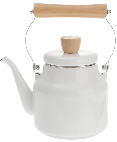 Angoily Kettle Thickened Enamel Water Boiler Compatible Induction Gas Stoves Stylish Design for Home Office Use for Boiling Water