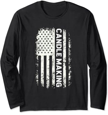 US Flag Candle Maker Candle making Handmade Candle Long Sleeve T-Shirt