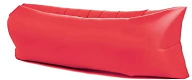 Generisch Aufblasbares Sofa, Wasserdichtes Luftsofa, Sofa Aufblasbar Reißfestem Gewebe von bis zu 200kg, Tragbares Wasserdichtes Aufblasbare, Air Lounger für Camping, Park, Strand, Hinterhof(Rot)