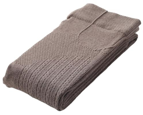 NIDONE Cable Knit Tights Women Snag-Proof Twisted Sweater Tights with Vertical Stripes Flattering Fit Knit Tights with High Elasticity for Winter Fashion Outfit Brown,Sweater Tights