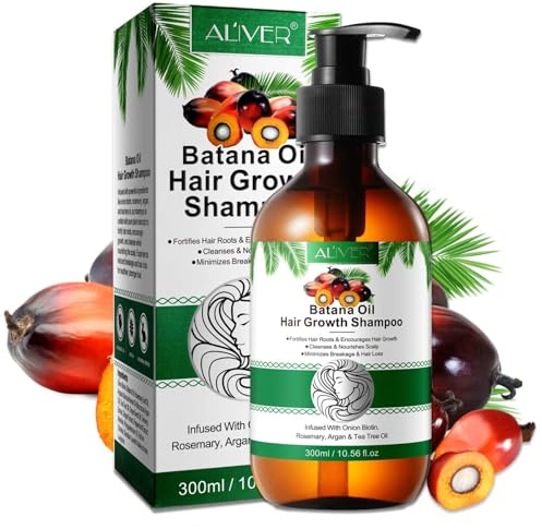 P-Beauty - Batana Öl Shampoo mit Rosmarin 1x300ml für Haarwachstum & Kopfhautpflege - Feuchtigkeitsspendend & regenerierend, reduziert Haarausfall - Stärkt dünnes & geschädigtes Haar - sulfatfrei