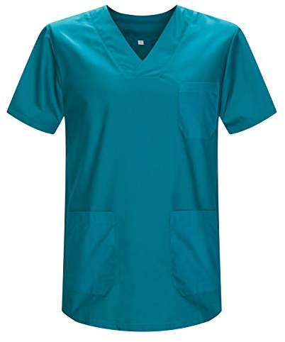 Unisex medicinsk sjuksköterska uniform rengöring estetisk arbetsvård tandläkare veterinär hälsovård vård, Grön 3b, 3XL