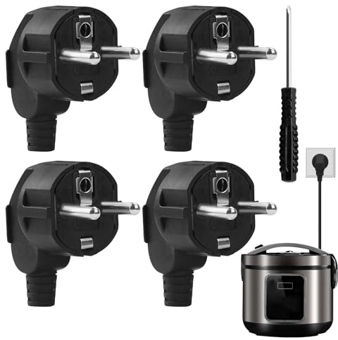 Fiche Male Prise Electrique, 4 Pièces 250V 16A Prise Electrique Male, Prise Male 220v, Prise Male Etanche Exterieur, Prise Sch uko, Prise Male Européenne Electrique, Prise Male Européenne Electrique