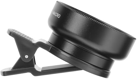 KOMBIUDA Lente para Móvil con Clip Profesional Lente Gran Angular y Macro De Alta Definición Óptico Multicapa Resistente Distorsión Compatible con Smartphones