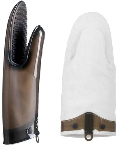 MASTRAD - Gant Silicone et Coton - Orka TEX - Rainures Anti-Dérapantes - Très Résistant - 30 cm - Noir