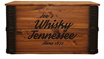 Uncle Joe´s Holzkiste Truhe Couchtisch Beistelltisch Vintage Shabby chic Landhaus Massivholz nussbaum