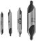 4 Uds Brocas de Centro HSS Brocas de Metal 60 Grados Avellanador Broca Central Accesorios de Torno de Metal 1/2/2,5/5mm