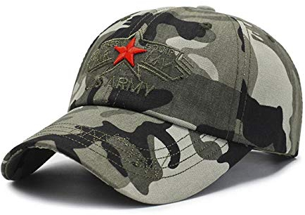 HUA YANG Baseball Cap Camouflage Army Cap Unisex Stickerei Baseball Cap Outdoor Reisen Sport Kappe (Grau)