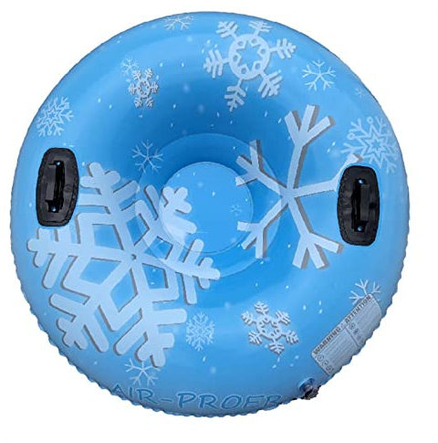 zhandouji Aufblasbare Schlitten 47 Zoll für Kinder und Erwachsene,Aufblasbare Snow Tube Schneereifen Verdicken Robuster Rodelreifen mit Griffen